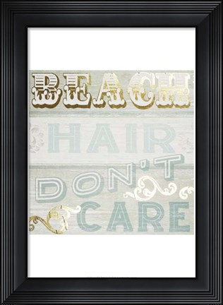 Framed Gold &amp; Beachy I Print