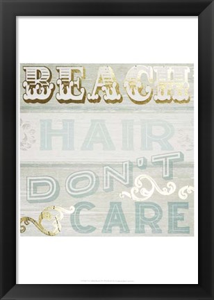 Framed Gold &amp; Beachy I Print