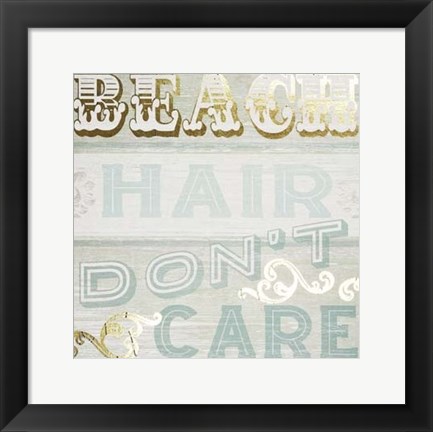 Framed Gold &amp; Beachy I Print