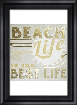 Framed Gold &amp; Beachy II Print