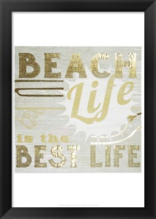 Framed Gold &amp; Beachy II Print