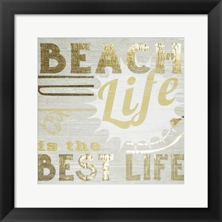 Framed Gold &amp; Beachy II Print