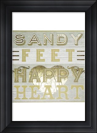 Framed Gold &amp; Beachy III Print