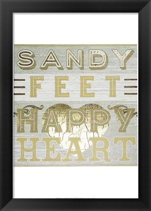 Framed Gold &amp; Beachy III Print
