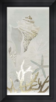 Framed Golden Reef Panel I Print