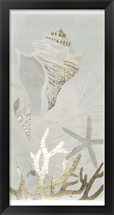 Framed Golden Reef Panel I Print
