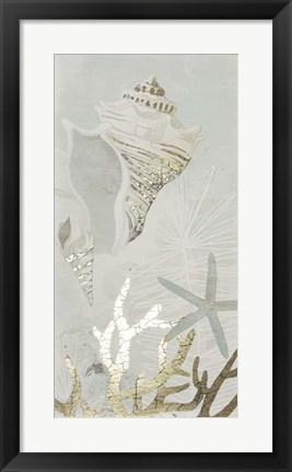 Framed Golden Reef Panel I Print