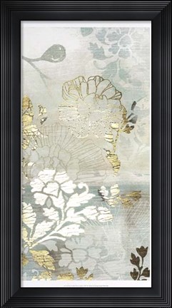 Framed Metallic Flower Garden II Print