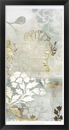 Framed Metallic Flower Garden II Print