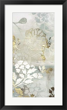 Framed Metallic Flower Garden II Print