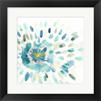 Framed Starburst Floral I Print