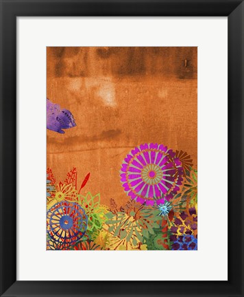 Framed Butterfly Panorama Triptych III Print