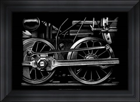 Framed Locomotive Detail I Print