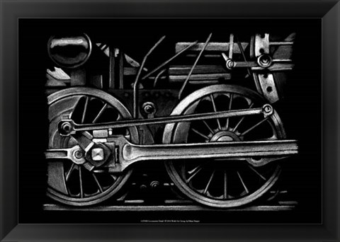 Framed Locomotive Detail I Print