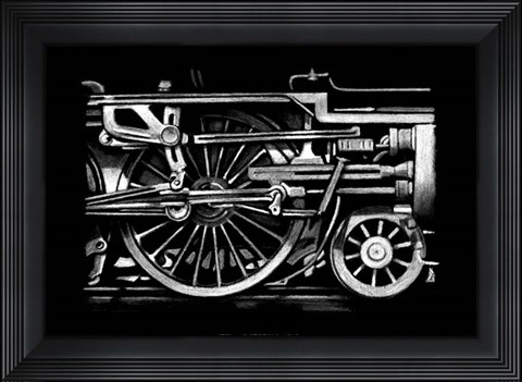 Framed Locomotive Detail II Print