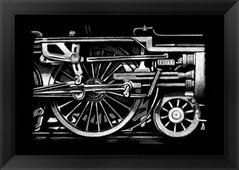 Framed Locomotive Detail II Print