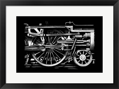 Framed Locomotive Detail II Print