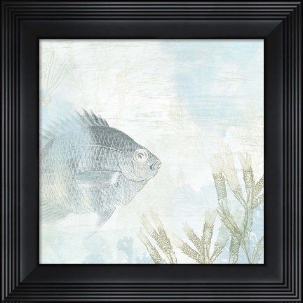 Framed Coastal Fresco I Print