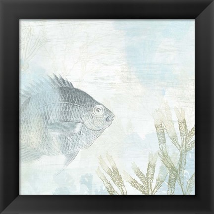 Framed Coastal Fresco I Print