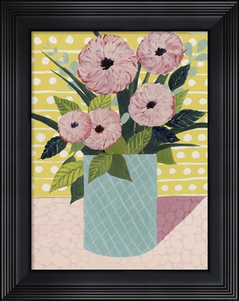 Framed Retro Bouquet II Print
