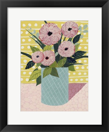 Framed Retro Bouquet II Print