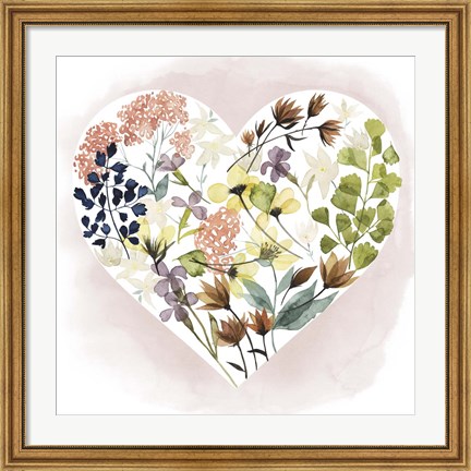 Framed Love Floral I Print