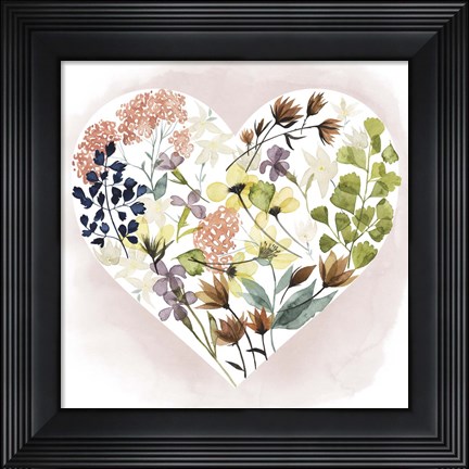 Framed Love Floral I Print