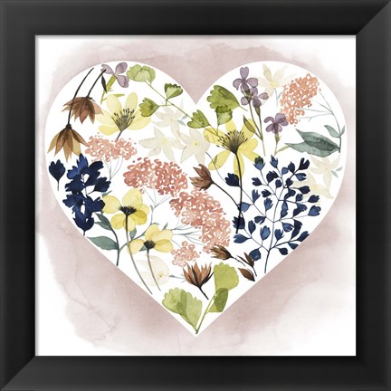 Framed Love Floral II Print