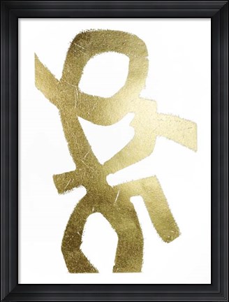 Framed Gold Foil Symbiotic III Print