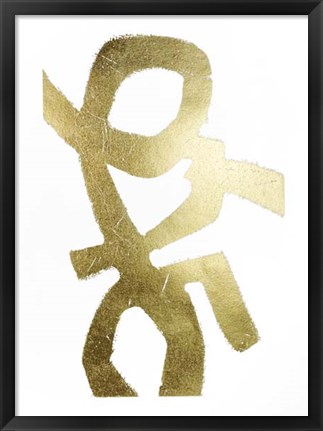 Framed Gold Foil Symbiotic III Print