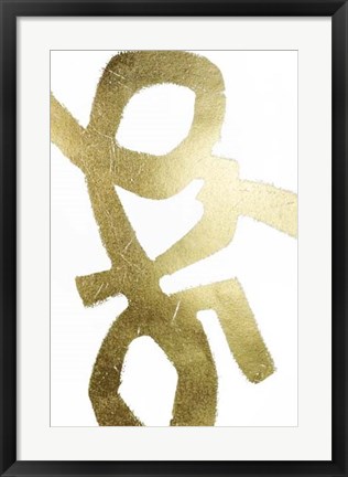Framed Gold Foil Symbiotic III Print