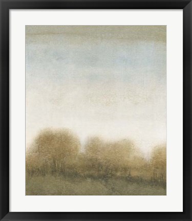 Framed Golden Treeline II Print