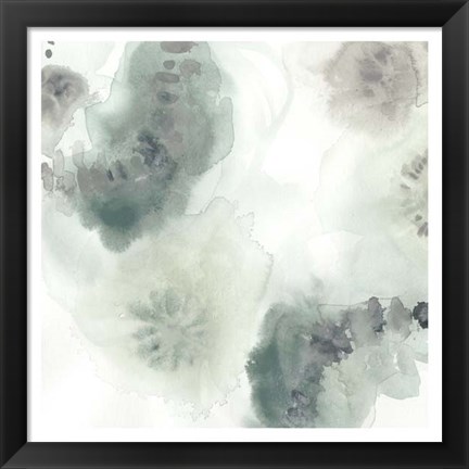 Framed Lily Pad Watercolor I Print