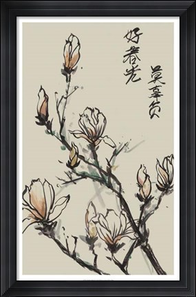 Framed Mandarin Magnolia I Print