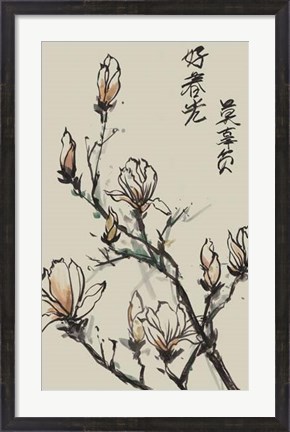 Framed Mandarin Magnolia I Print