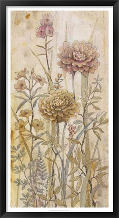 Framed Floral Chinoiserie I Print