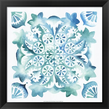 Framed Meditation Tiles II Print