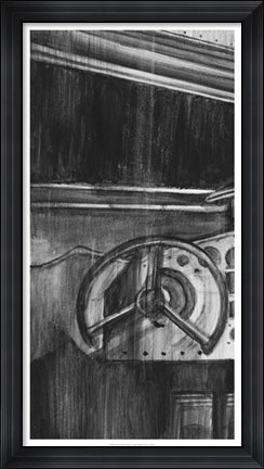 Framed Vintage Cockpit I Print