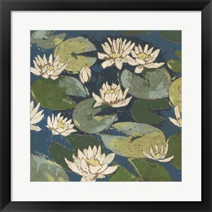 Framed Water Flowers I Print