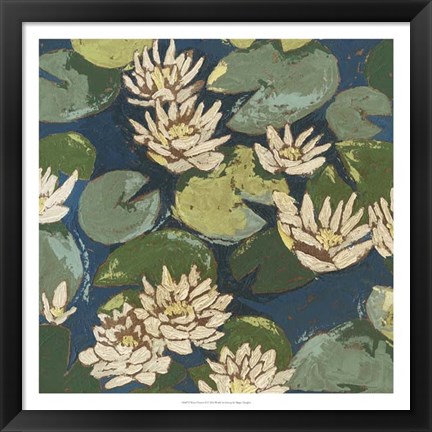 Framed Water Flowers II Print