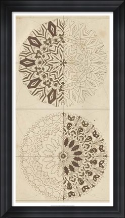 Framed Sacred Geometry Sketch I Print
