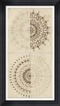 Framed Sacred Geometry Sketch III Print
