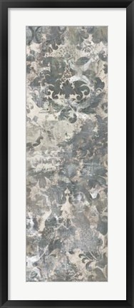 Framed Weathered Damask Panel II Print