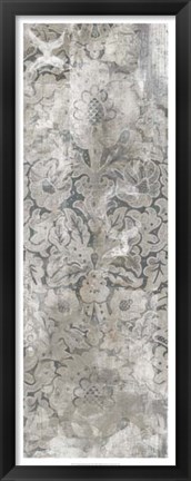 Framed Weathered Damask Panel III Print