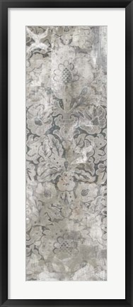 Framed Weathered Damask Panel III Print
