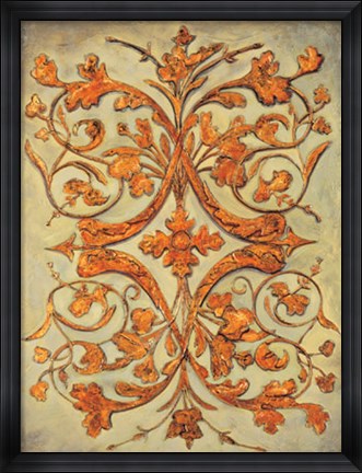 Framed Ornamental Scroll II Print