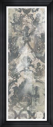 Framed Weathered Damask Panel IV Print