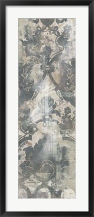 Framed Weathered Damask Panel IV Print