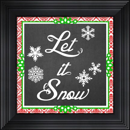 Framed Let it Snow II Print