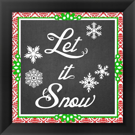 Framed Let it Snow II Print